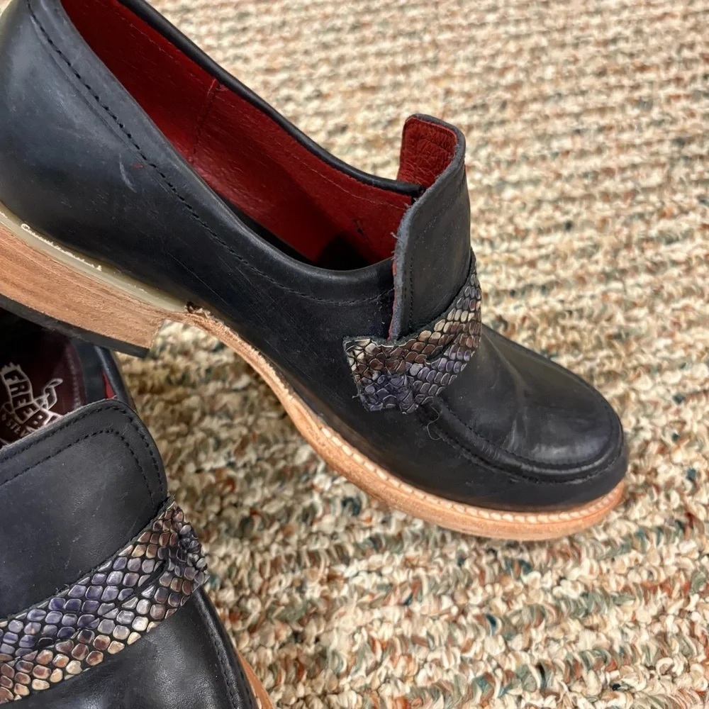 Freebird Macbeth Black Leather Women’s Loafers Sz.6